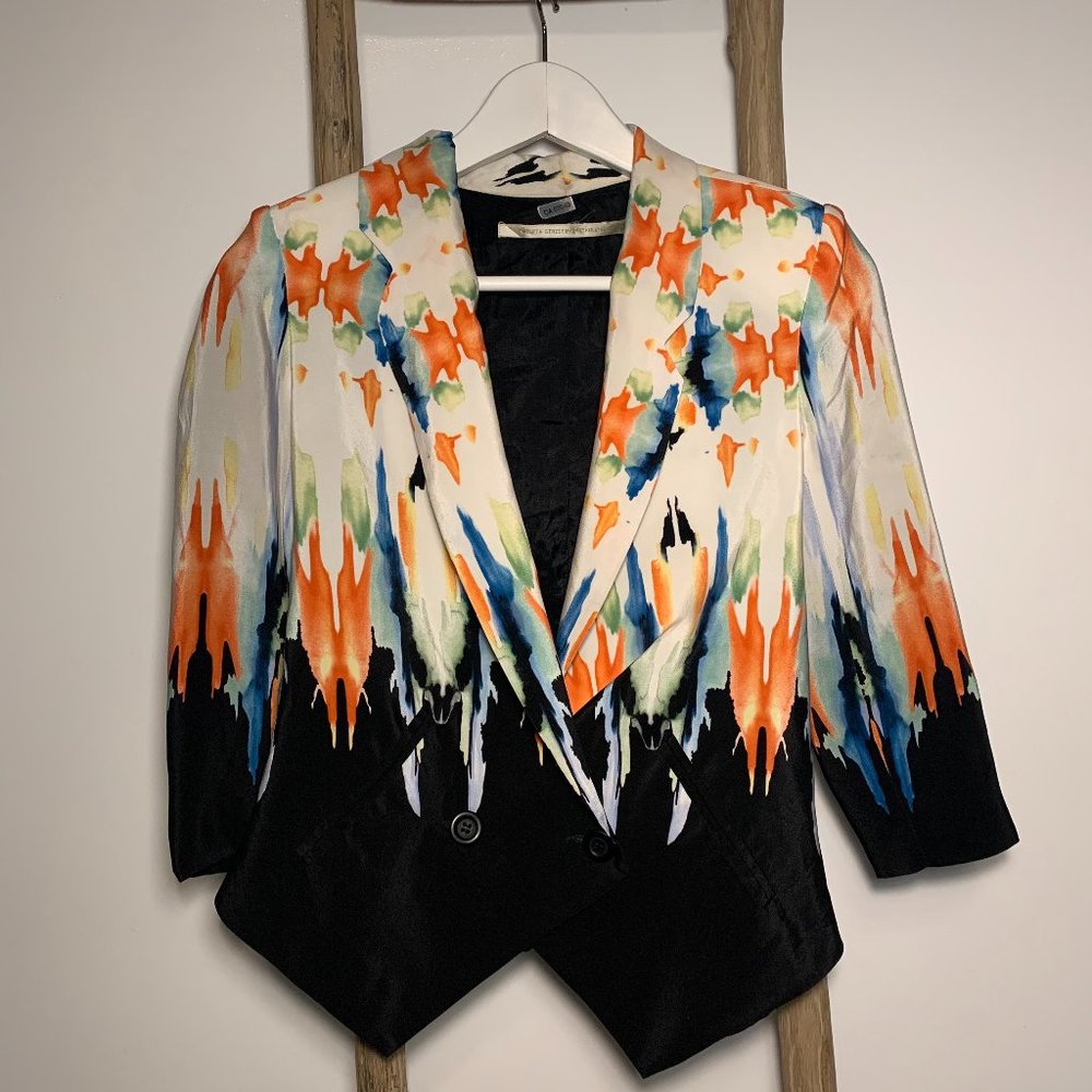 Twelfth Street Cynthia Vincent Bright Ikat Blazer - Picture 2 of 4